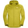 Jack Wolfskin PEAK DISTRICT HOODED FZ M Fleecejacke Herren - chartreuse