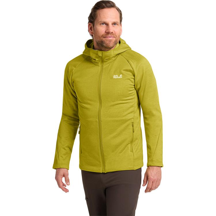 Jack Wolfskin Jack Wolfskin PEAK DISTRICT HOODED FZ M Fleecejacke Herren - chartreuse - 0 | SportScheck