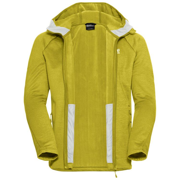 Jack Wolfskin Jack Wolfskin PEAK DISTRICT HOODED FZ M Fleecejacke Herren - chartreuse - 3 | SportScheck