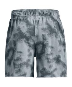 Rückansicht von Under Armour Rival Terry 6In Short Fußballshorts Herren grau