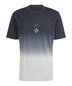 adidas Hamburger SV T-Shirt Fanshirt Herren grauschwarz