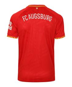Rückansicht von Mizuno FC Augsburg Trikot Away 2025/2026 Fußballtrikot Herren rot