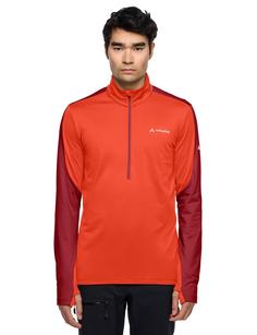 Rückansicht von VAUDE Men's Livigno Halfzip II Sweatshirt Herren carmine/glowing red