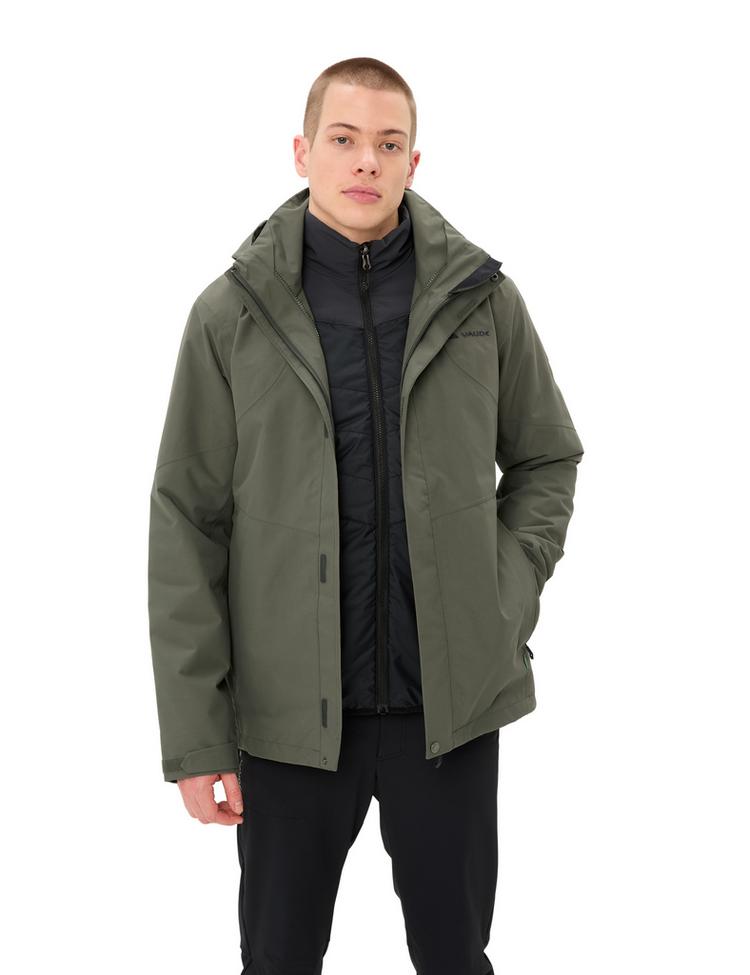 VAUDE VAUDE Men's Caserina 3in1 Jacket II Doppeljacke Herren - black/khaki - 6 | SportScheck