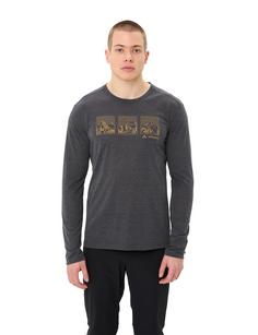 Rückansicht von VAUDE Men's Rosemoor LS T-Shirt III T-Shirt Herren black/savanna