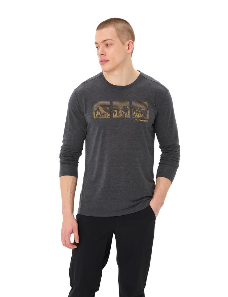 VAUDE VAUDE Men's Rosemoor LS T-Shirt III T-Shirt Herren - black/savanna - 2 | SportScheck