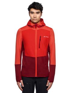 Rückansicht von VAUDE Men's Monviso Hooded Grid Fleece Jacket Outdoorjacke Herren carmine