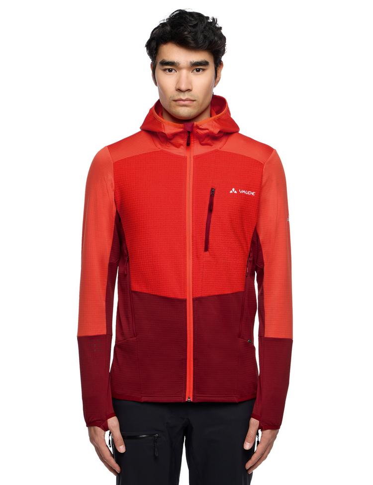 VAUDE VAUDE Men's Monviso Hooded Grid Fleece Jacket Outdoorjacke Herren - carmine - 0 | SportScheck