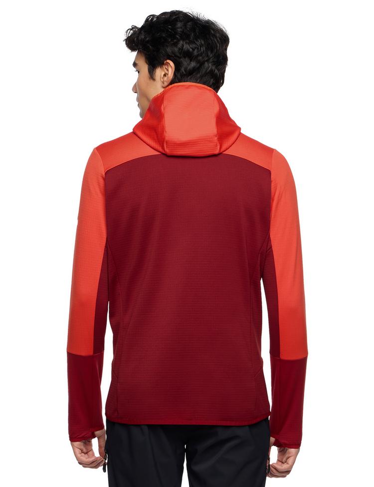 VAUDE VAUDE Men's Monviso Hooded Grid Fleece Jacket Outdoorjacke Herren - carmine - 1 | SportScheck