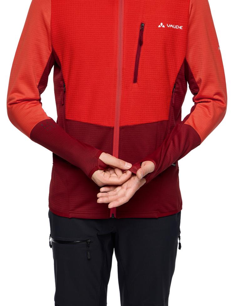 VAUDE VAUDE Men's Monviso Hooded Grid Fleece Jacket Outdoorjacke Herren - carmine - 0 | SportScheck