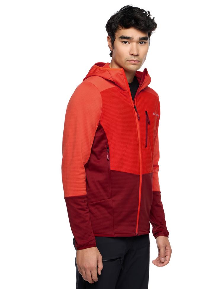 VAUDE VAUDE Men's Monviso Hooded Grid Fleece Jacket Outdoorjacke Herren - carmine - 2 | SportScheck