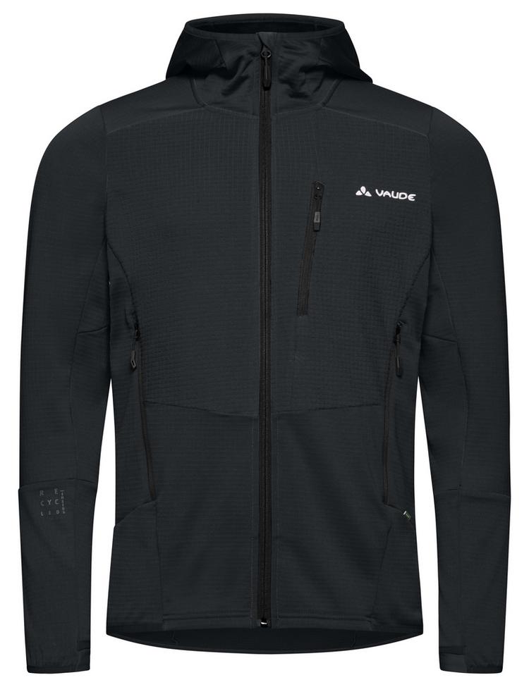 VAUDE VAUDE Men's Monviso Hooded Grid Fleece Jacket Outdoorjacke Herren - phantom black - 0 | SportScheck