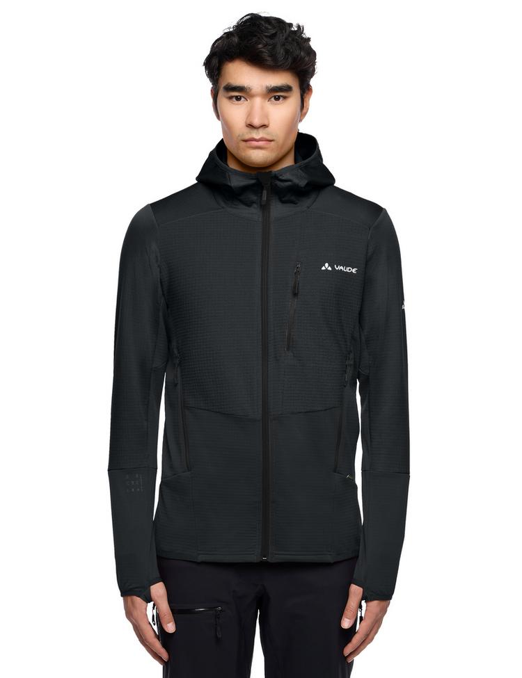 VAUDE VAUDE Men's Monviso Hooded Grid Fleece Jacket Outdoorjacke Herren - phantom black - 0 | SportScheck