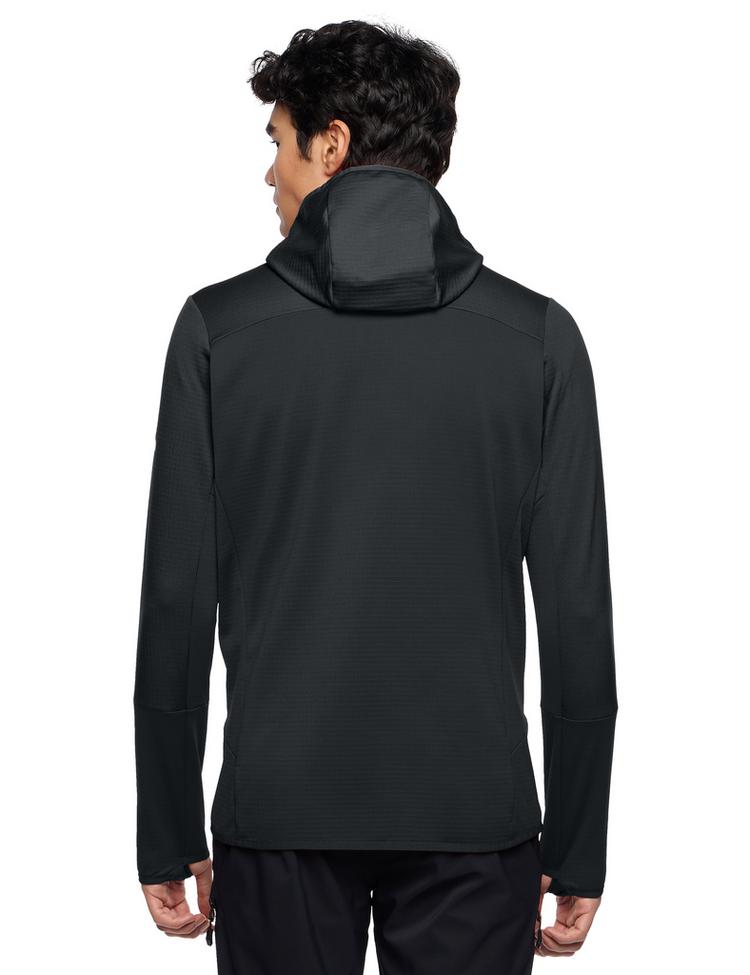 VAUDE VAUDE Men's Monviso Hooded Grid Fleece Jacket Outdoorjacke Herren - phantom black - 1 | SportScheck