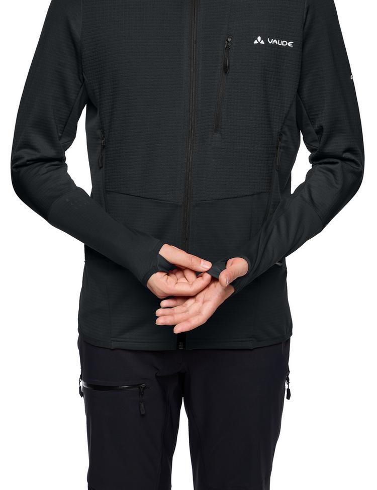 VAUDE VAUDE Men's Monviso Hooded Grid Fleece Jacket Outdoorjacke Herren - phantom black - 0 | SportScheck