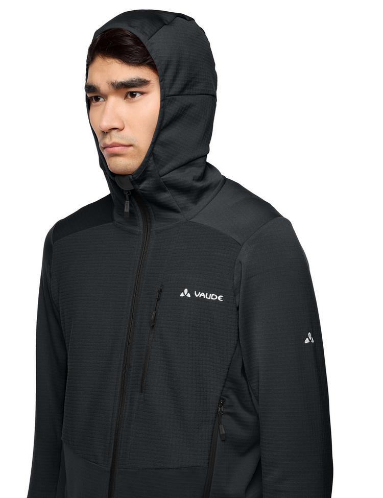 VAUDE VAUDE Men's Monviso Hooded Grid Fleece Jacket Outdoorjacke Herren - phantom black - 1 | SportScheck