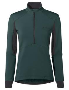 VAUDE Women's Kuro Halfzip LS Tricot Fahrradtrikot Damen deep pond