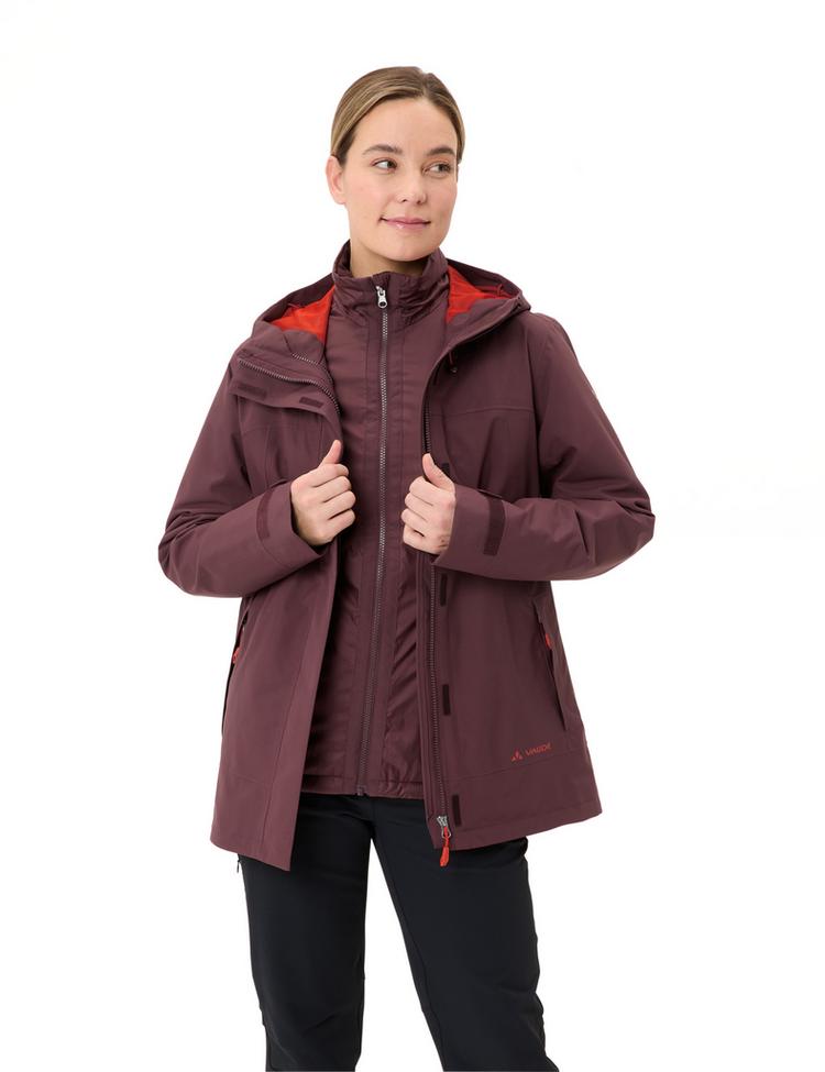 VAUDE VAUDE Women's Neyland 3in1 Jacket Outdoorjacke Damen - dark oak - 6 | SportScheck