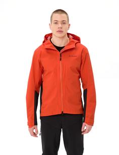 Rückansicht von VAUDE Men's Moab Pro Rain Jacket Outdoorjacke Herren glowing red