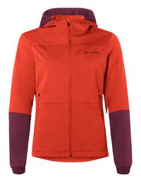 VAUDE Women's Qimsa Hooded Softshell Jacket Outdoorjacke Damen - glowing red