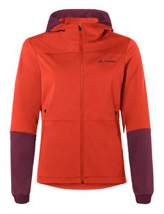 VAUDE Women's Qimsa Hooded Softshell Jacket Outdoorjacke Damen glowing red