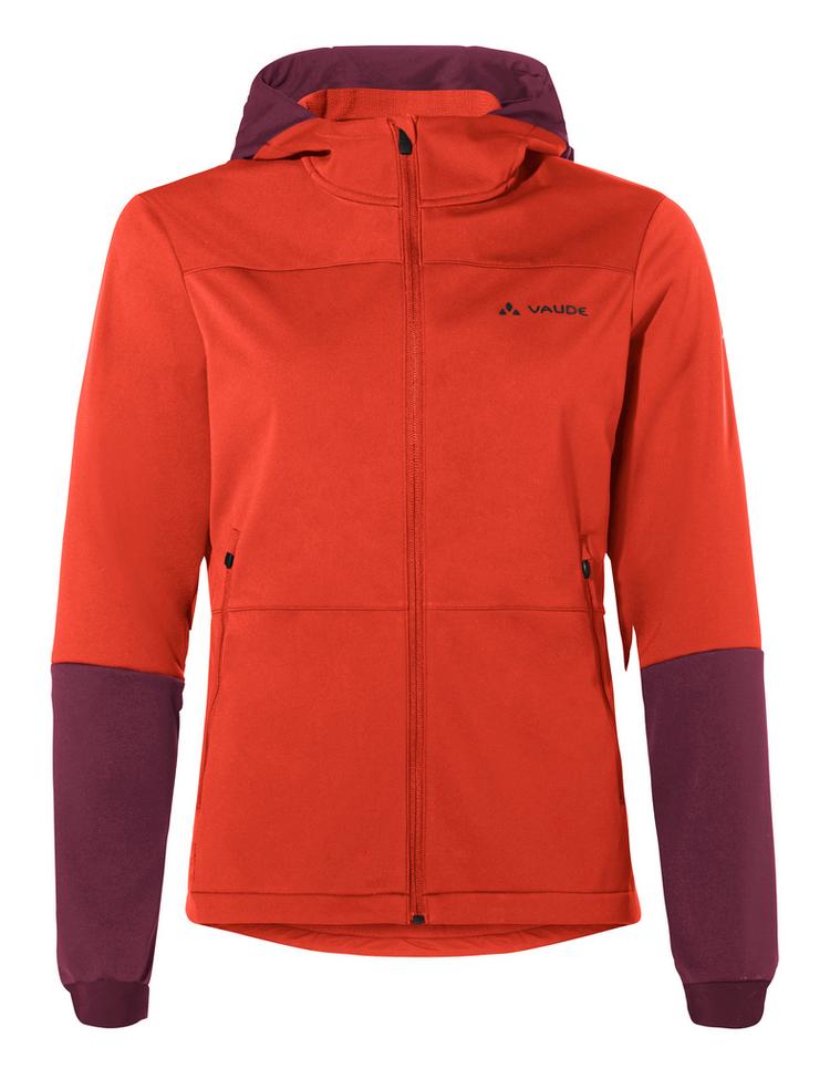 VAUDE VAUDE Women's Qimsa Hooded Softshell Jacket Outdoorjacke Damen - glowing red - 0 | SportScheck