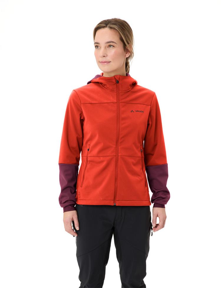 VAUDE VAUDE Women's Qimsa Hooded Softshell Jacket Outdoorjacke Damen - glowing red - 0 | SportScheck