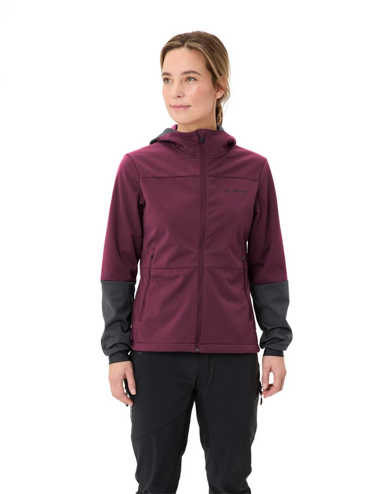 VAUDE VAUDE Women's Qimsa Hooded Softshell Jacket Outdoorjacke Damen - cassis uni - 0 | SportScheck