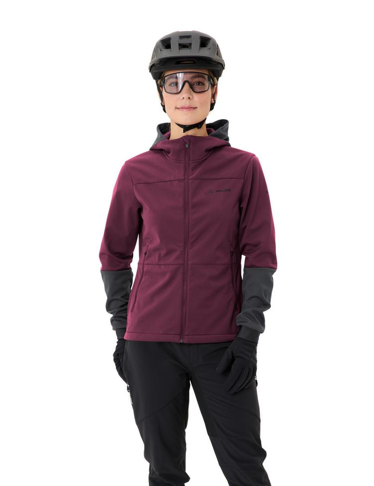 VAUDE VAUDE Women's Qimsa Hooded Softshell Jacket Outdoorjacke Damen - cassis uni - 2 | SportScheck