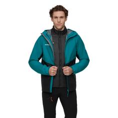Rückansicht von Mammut Alto Light 3in1 Hooded Hardshelljacke Herren deep teal-black