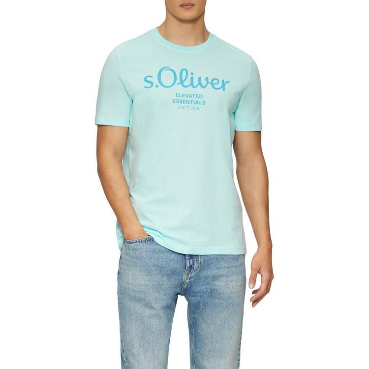 S.OLIVER S.OLIVER T-Shirt T-Shirt Herren - Wei&szlig;/T&uuml;rkis/T&uuml;rkis/Schwarz - 4 | SportScheck