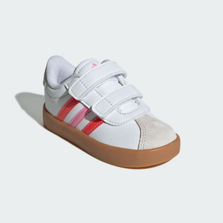 adidas adidas VL Court 3.0 Kids Schuh Sneaker Kinder - Cloud White / Bright Red / Bliss Pink - 3 | SportScheck