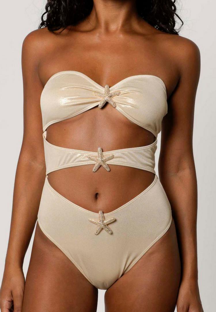 Moda Minx Moda Minx Badeanzug Damen - Gold - 1 | SportScheck