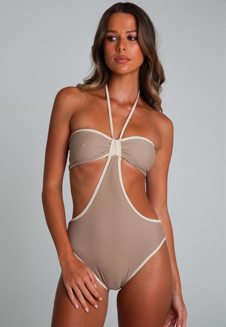 Moda Minx Moda Minx Badeanzug Damen - Stone - 1 | SportScheck