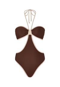 Moda Minx Badeanzug Damen - Coffee