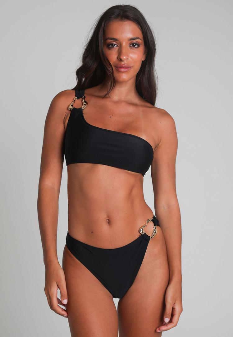 Moda Minx Moda Minx Irregular Hoop One Shoulder Top Bikini Oberteil Damen - Black - 1 | SportScheck