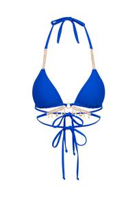 Moda Minx Seychelles Triangle Wrap Top Bikini Oberteil Damen - blue