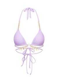 Moda Minx Seychelles Triangle Wrap Top Bikini Oberteil Damen - lilac