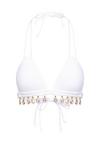 Moda Minx Selene Droplet Double Strap Triangle Top Bikini Oberteil Damen - White