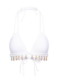 Moda Minx Selene Droplet Double Strap Triangle Top Bikini Oberteil Damen - White