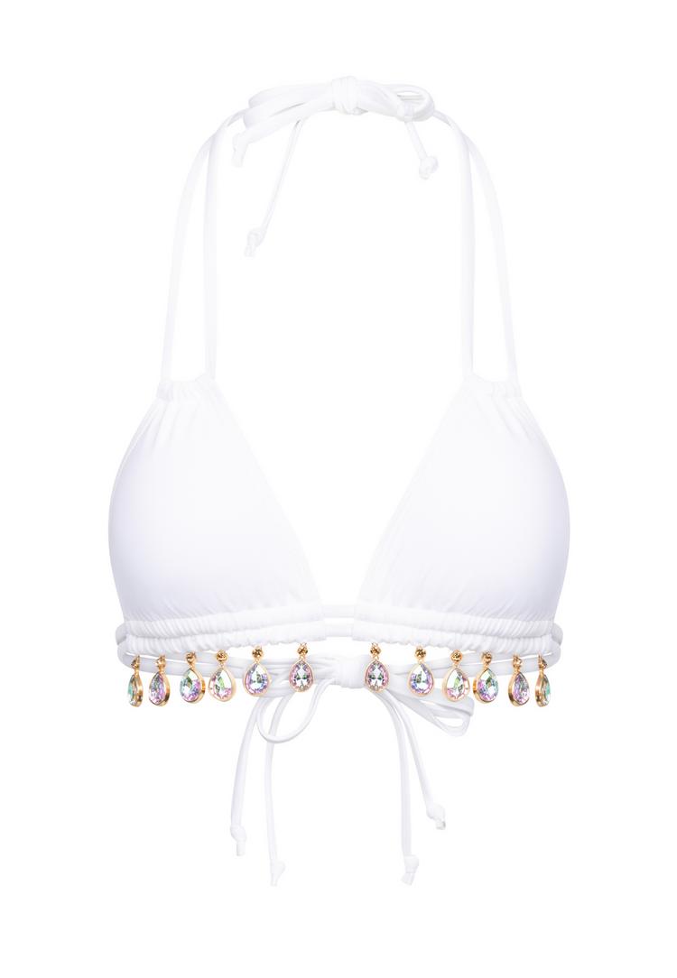 Moda Minx Moda Minx Selene Droplet Double Strap Triangle Top Bikini Oberteil Damen - White - 0 | SportScheck