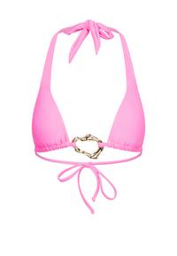 Moda Minx IRREGULAR HOOP SINGLE HOOP TRIANGLE TOP Bikini Oberteil Damen - Barbie Pink