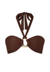 Moda Minx Irregular Hoop Bikini Oberteil Damen - Brown