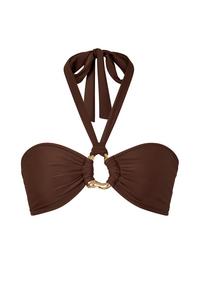 Moda Minx Irregular Hoop Bikini Oberteil Damen - Brown