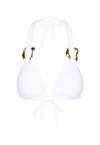 Moda Minx Irregular Hoop Triangle Top Bikini Oberteil Damen - White