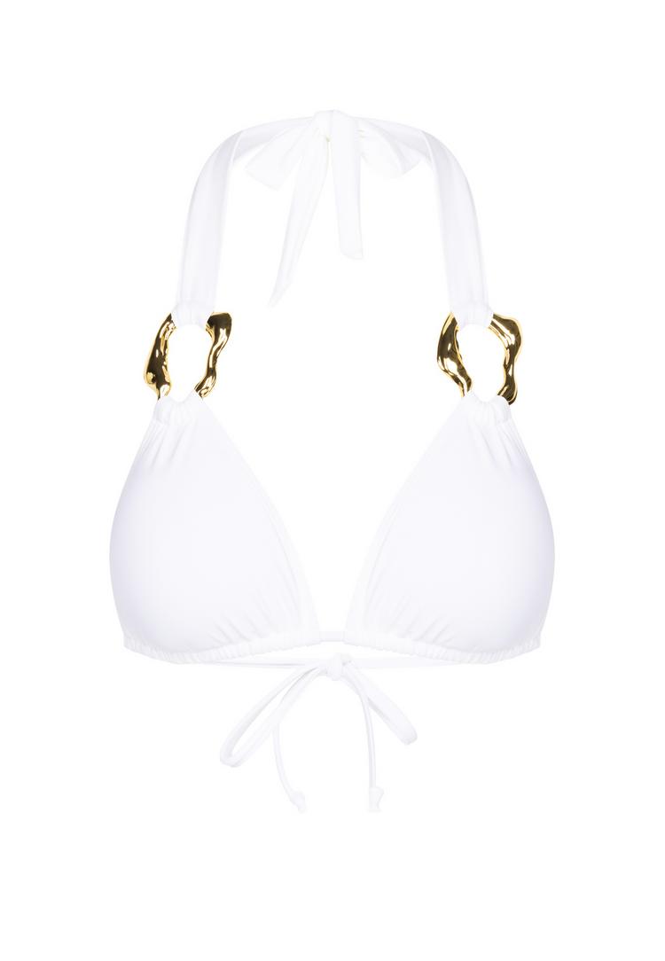 Moda Minx Moda Minx Irregular Hoop Triangle Top Bikini Oberteil Damen - White - 0 | SportScheck