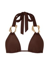 Moda Minx Irregular Hoop Bikini Oberteil Damen - Brown