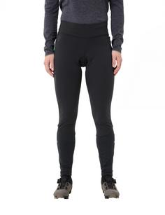 Rückansicht von VAUDE Women's Matera Warm Tights II Fahrradhose Damen black