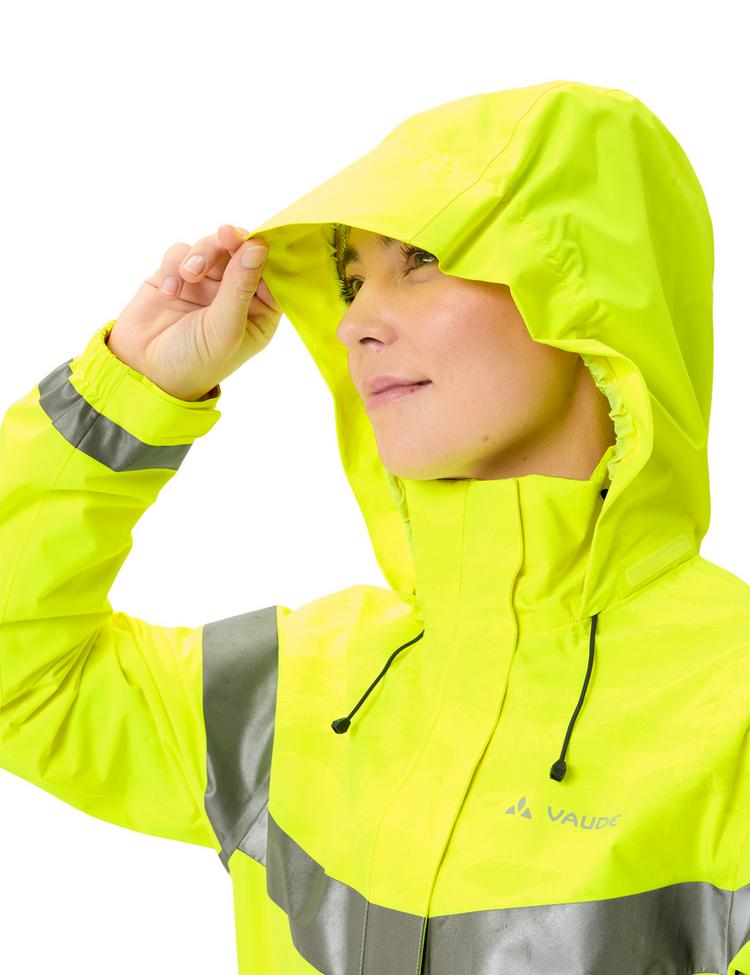 VAUDE VAUDE Women's Luminum Rain Jacket Fahrradjacke Damen - neon yellow - 1 | SportScheck