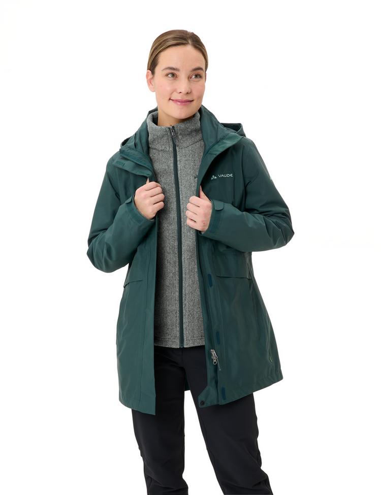 VAUDE VAUDE Women's Idris 3in1 Parka IV Outdoorjacke Damen - deep pond - 6 | SportScheck